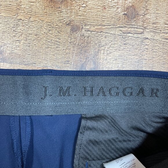 JM Haggar Slim Fit Navy Dress Pants size 38 x 30 - Picture 3 of 5